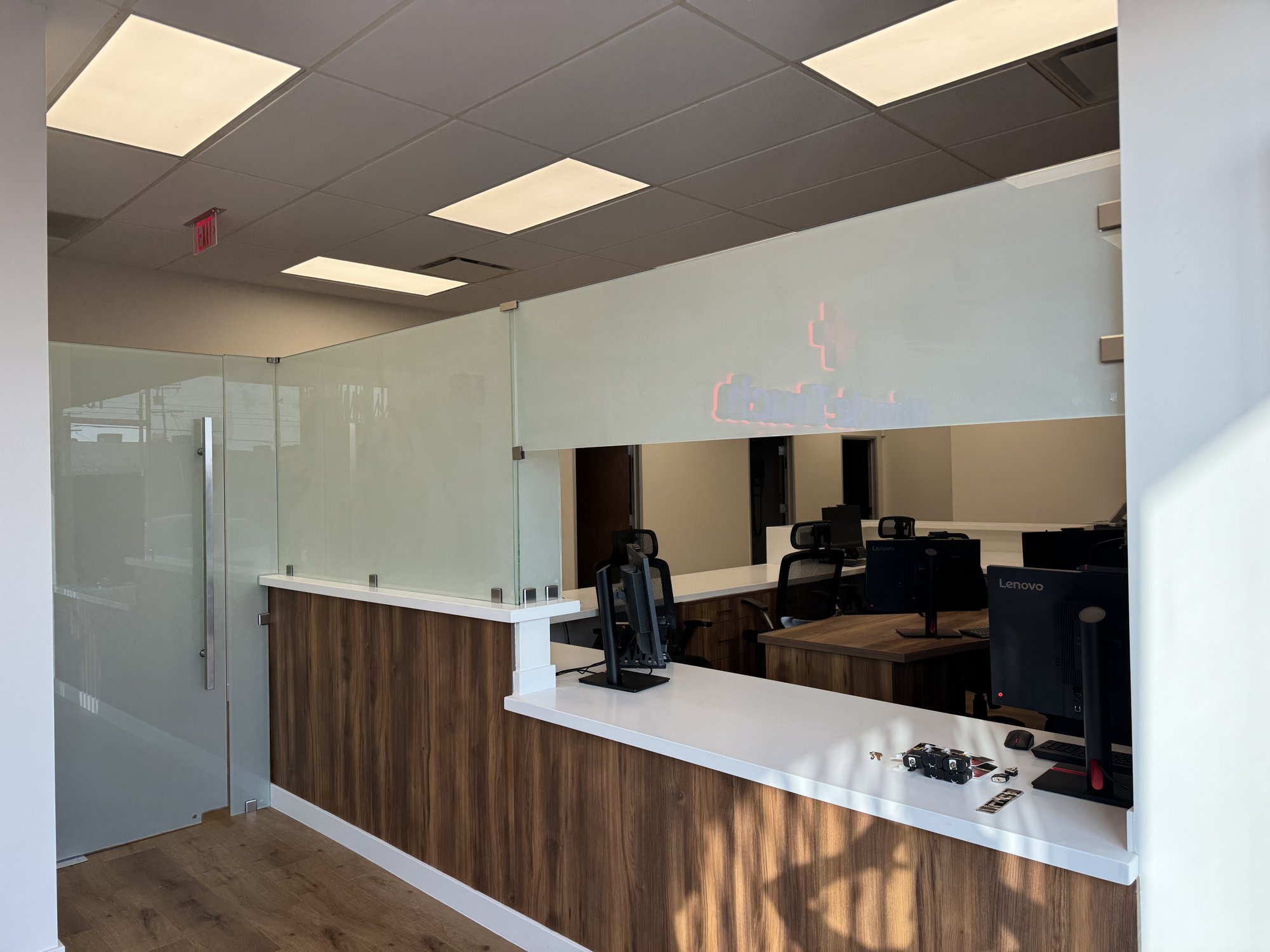 Office reception — window film installation, photo 1