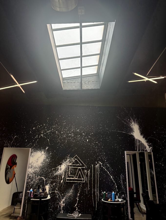 Studio interior — window film installation, photo 1